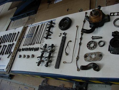 Motorblock inklusive Anbauteile